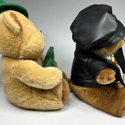 Pair of Novelty Souvenir Collector Teddy Bear Plush