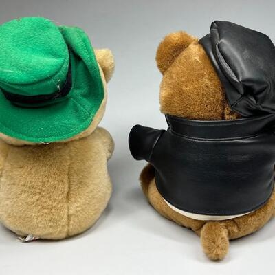 Pair of Novelty Souvenir Collector Teddy Bear Plush
