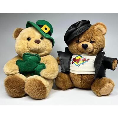 Pair of Novelty Souvenir Collector Teddy Bear Plush