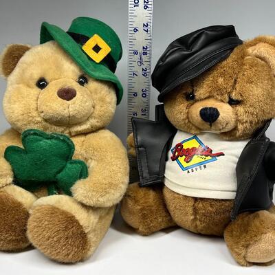 Pair of Novelty Souvenir Collector Teddy Bear Plush