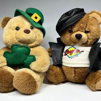 Pair of Novelty Souvenir Collector Teddy Bear Plush