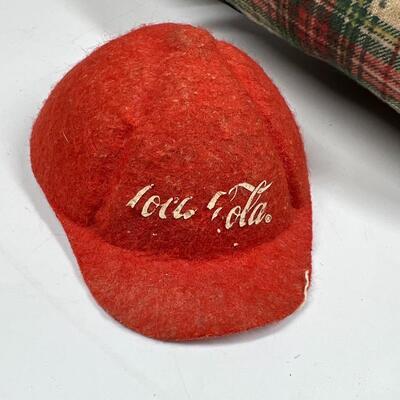 Retro Franklin Mint Heirloom Coca Cola Teddy Bear Collectible Cubby & Wagon