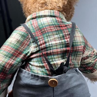 Retro Franklin Mint Heirloom Coca Cola Teddy Bear Collectible Cubby & Wagon