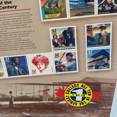 USPS Celebrate the Century 1900s Collector Postage Stamp Sheet