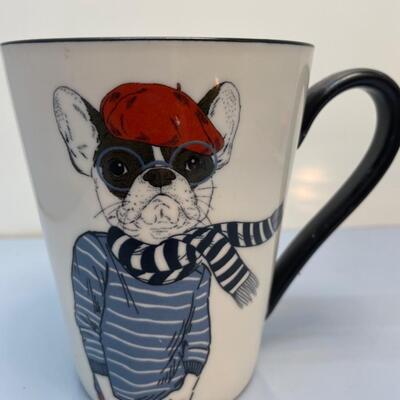 Hipster Frenchie Coffee Cup