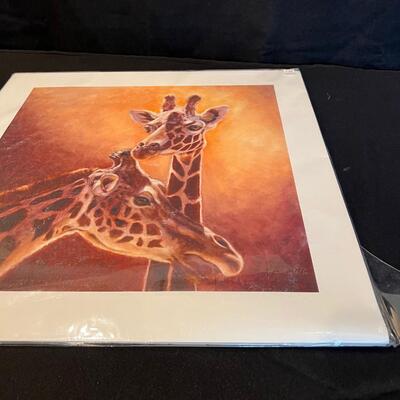Giraffe Print, Dated 5-22-11 Signed Numbered