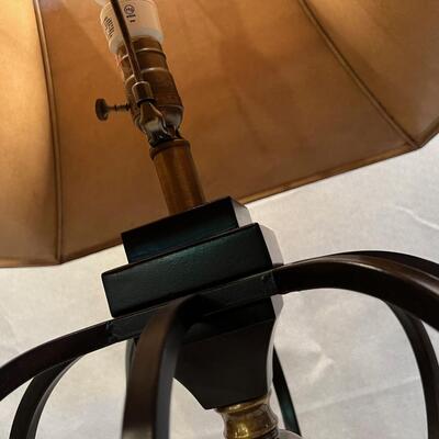 Bronze Colored Lamp with Blackish Shade