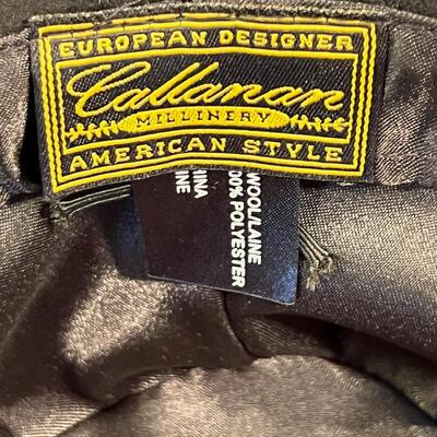 European Designer Callanan Millinery American Style Body Wool Hat 