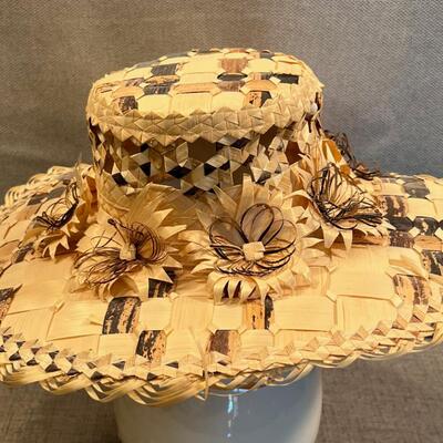 Straw and Bark or Palm Hat 