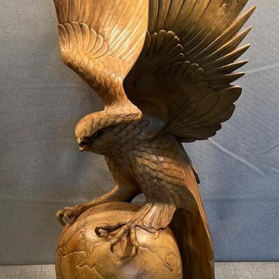 Massive Wood Carved Eagle on top of the World