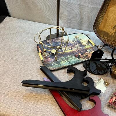 Lot of Decorative Items - Picture Holder & Trays