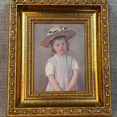 Child in a Straw Hat by Mary Cassatt 
