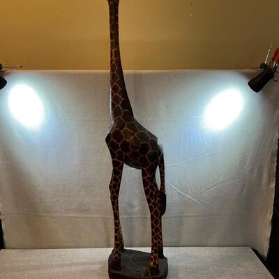Giraffe LARGE Carved Wood, 53