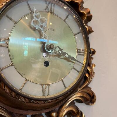 Sirocco Wall Clock, Resin with Sconce