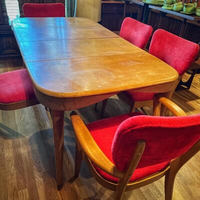 Heywood Wakefield Mid-Century Dinning set with 5 Chairs