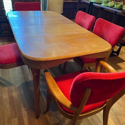 Heywood Wakefield Mid-Century Dinning set with 5 Chairs