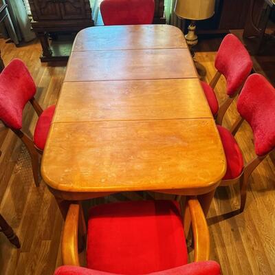 Heywood Wakefield Mid-Century Dinning set with 5 Chairs