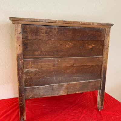 Antique Wood Rolling Cabinet