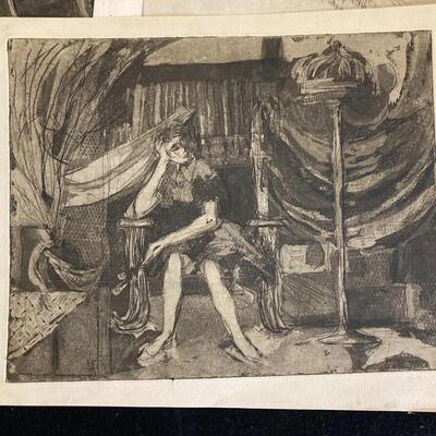 Collection of 3 Antique Engravings 13â€ x 11â€