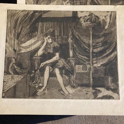 Collection of 3 Antique Engravings 13â€ x 11â€