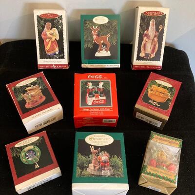 Collection of 9 Hallmark Keepsake Christmas Ornaments with Boxes