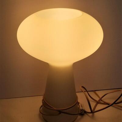 Lot #74  Vintage Frosted Glass Lamp - works
