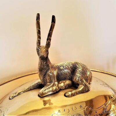 Lot #78  Lovely Silverplate Compote - Deer Motif