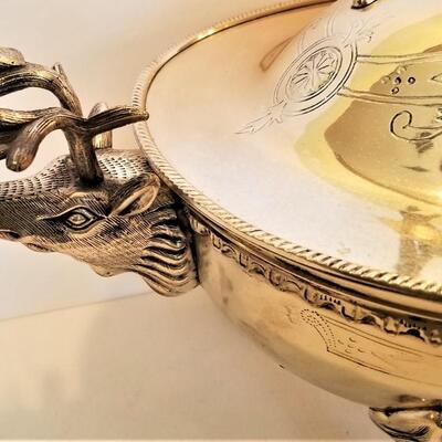 Lot #78  Lovely Silverplate Compote - Deer Motif