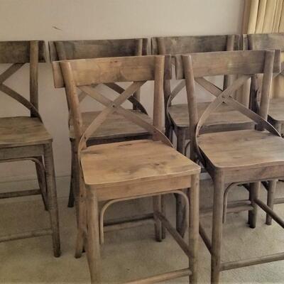 Lot #80 Set of 6 World Market Bar Stools
