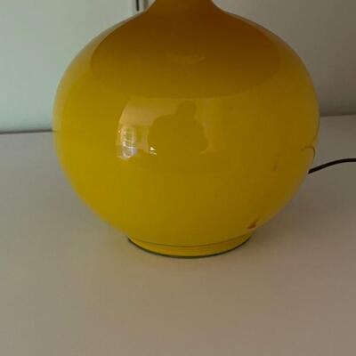 70's round body yellow desk lamp