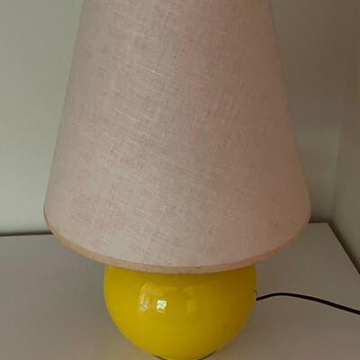 70's round body yellow desk lamp