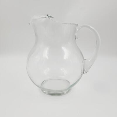 BEAUTIFUL CURVED GLASS PITCHER