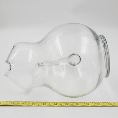 BEAUTIFUL CURVED GLASS PITCHER