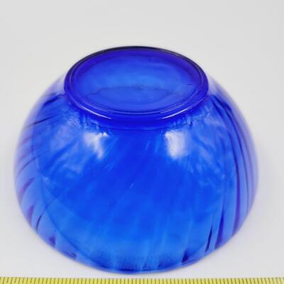 VINTAGE BRISTOL BLUE GLASS BOWL