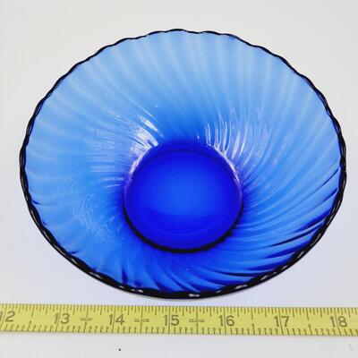 VINTAGE BRISTOL BLUE GLASS BOWL