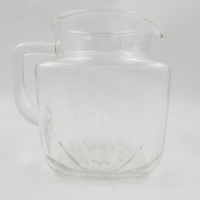 VINTAGE FEDERAL GLASSS SQUARE STAR PITCHER