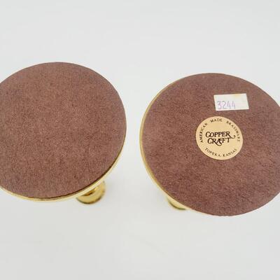COPPER CRAFT BRASS CANDLE HOLDERS