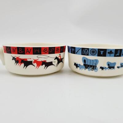 VINTAGE LEE BATES CHILI BOWLS - EACH HAS A CRACK?