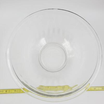 VINTAGE 325 CLEAR PYREX BOWL w/ WAVE DESIGN