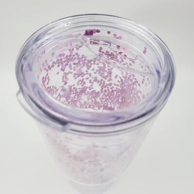 LARGE DECORATIVE PLASTIC ON THE GO DRINKING CUP
