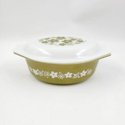 VINTAGE PYREX SPRING BLOSSOM OVAL BAKING DISH W/ LID