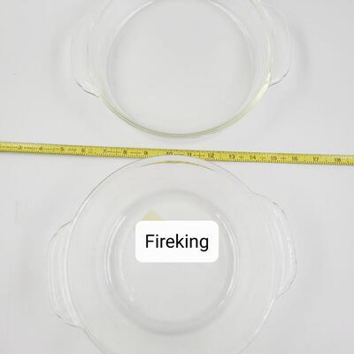 VINTAGE FIRE KING CLEAR BAKING DISHES