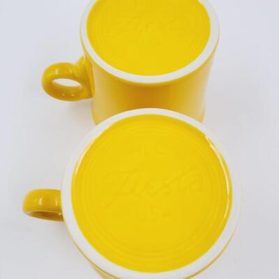 YELLOW FIESTA COFFEE CUPS 2 PC