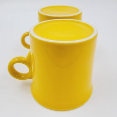 YELLOW FIESTA COFFEE CUPS 2 PC