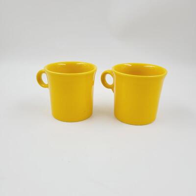 YELLOW FIESTA COFFEE CUPS 2 PC
