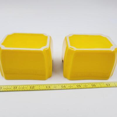 YELLOW FIESTA SUGAR PACKET CADDY 2PC