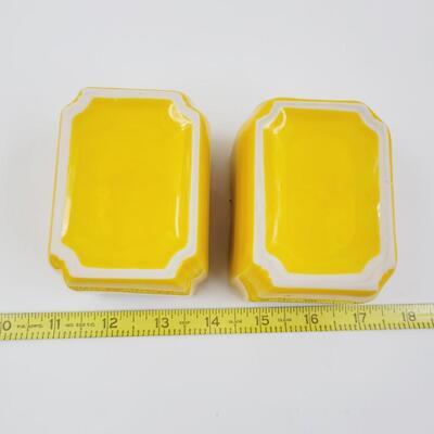 YELLOW FIESTA SUGAR PACKET CADDY 2PC
