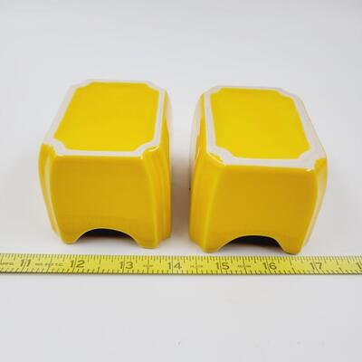 YELLOW FIESTA SUGAR PACKET CADDY 2PC