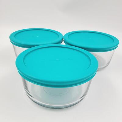 ANCHOR HOCKING LIDDED GLASS STORAGE CONTAINER SET