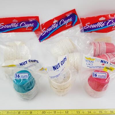 LARGE LOT OF PAPER SOUFFLE NUT CUPS